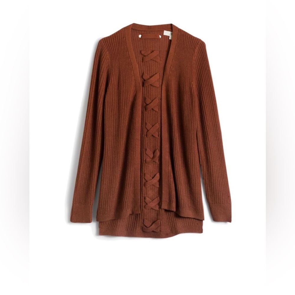 Pinque Jamelya Back Detail Cardigan - Burnt Orange